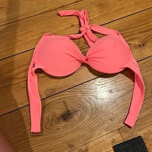 neon pink bikini top